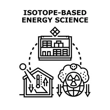 Isotope based energy science research and sustainable future Stock Illustration