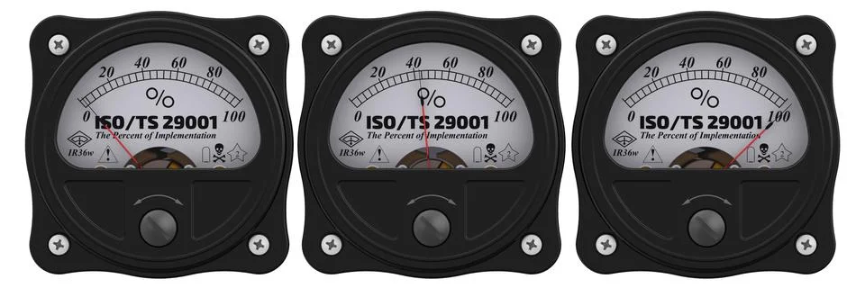 ISO/TS 29001. The percent of implementation イラスト素材