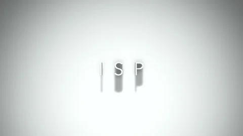 Isp 3D title animation with shadows on a white background Video stock 297668806