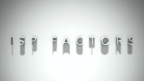 Isp factors 3D title animation with shadows on a white background Vídeos de archivo 297216254