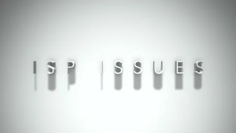 Isp issues 3D title animation with shadows on a white background Video stock 296927847