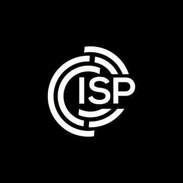 ISP letter logo design. ISP monogram initials letter logo concept. ISP letter Stock Illustration