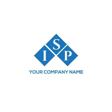 ISP letter logo design on white background. ISP creative initials letter logo Stock Illustration