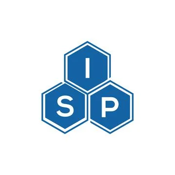ISP letter logo design on white background.ISP creative initials letter logo  Stock Illustration