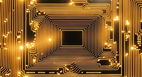 ISP with Micro Chip Holographic Animations in servers in the data centre. Stock Footage 278967648