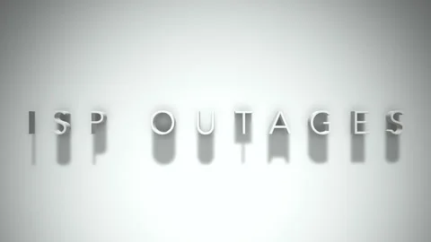 Isp outages 3D title animation with shadows on a white background Video stock 297273044