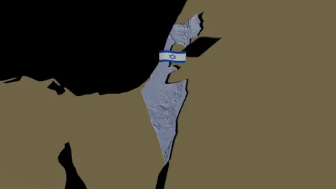 Israel 3D map location Vídeos de archivo 335839861
