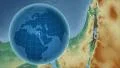 Israel and Globe. Relief 4k or 4k+ Resolution