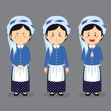 Israel Character with Various Expression Stock Illustration