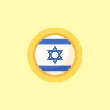 Israel - Circular Flag Stock Illustration