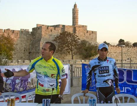Israel Cycling Contador - Dec 2011 Stock Photos