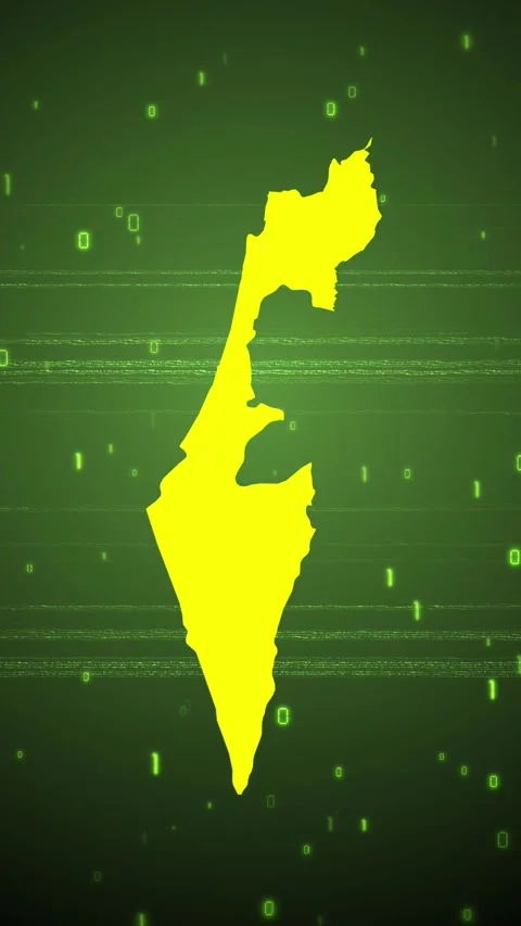 Israel Digital Map Intro Stock Footage 258836060