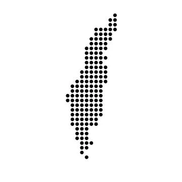 Israel dotted vector map Illustrazione stock