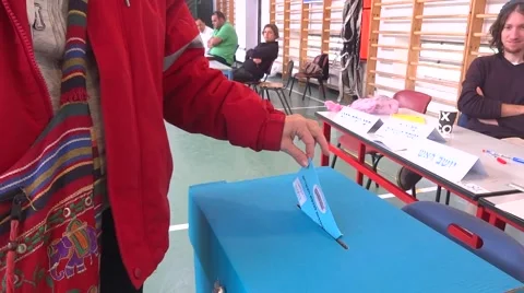 Israel election voting booth Vidéo 49090755
