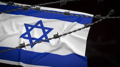 The Israel flag for Background 3d rendering Stock Illustration
