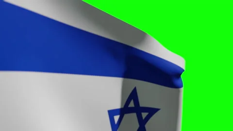 Israel Flag Close Stock Footage 134854763