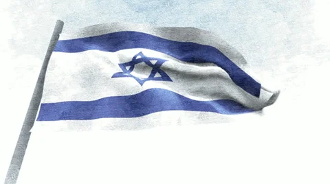 Israel Flag Stock Footage 36045687