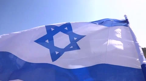 Israel flag Stock Footage 40050918