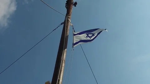 Israel Flag Stock Footage 77233207