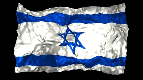 Israel flag Stock Footage 110816761