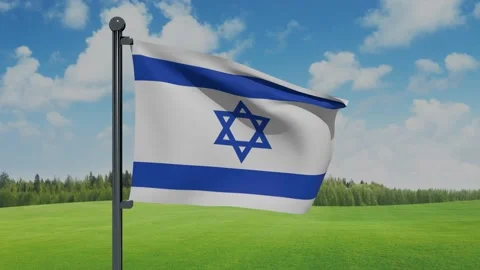 Israel Flag Video stock 152709572