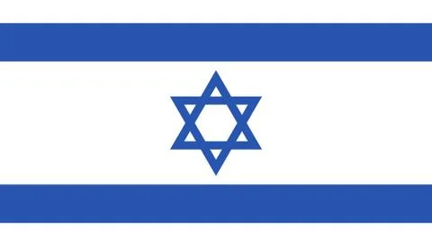 Israel flag icon in flat style. National sign vector illustration. Politic bu Stock Illustration