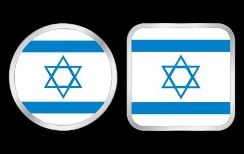 Israel flag icon Stock Illustration
