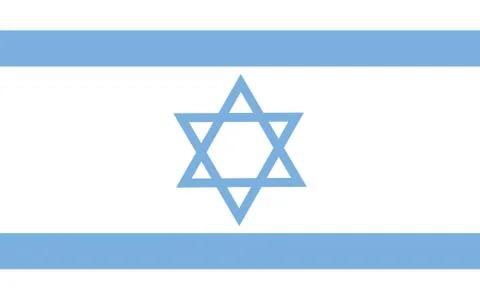 Israel flag vector graphic. Rectangle Israeli flag illustration. Israel count Stock Illustration