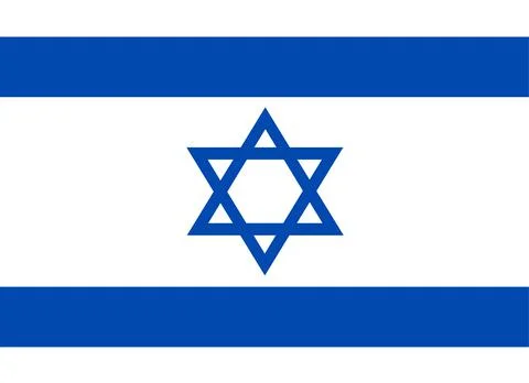 Israel flag vector Stock Illustration