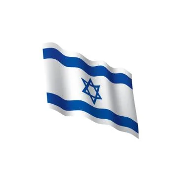 Israel flag, vector illustration Stock Illustration