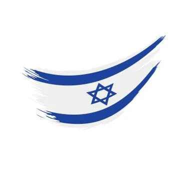Israel flag, vector illustration Stock Illustration