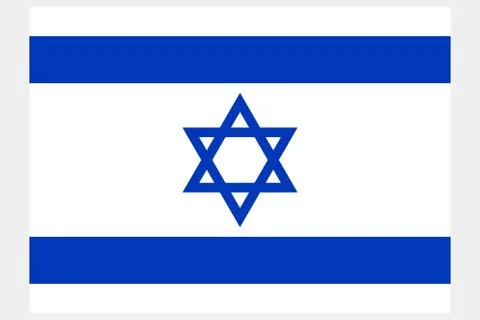 Israel flag vector template background realistic copy Stock Illustration
