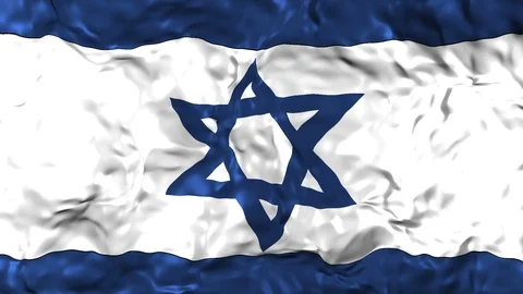 Israel Flag waving Stock Footage 89921976