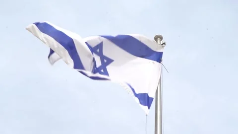 Israel Flag Waving Stock Footage 145391131
