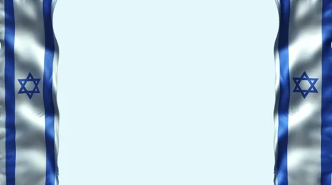 Israel Flag waving loop + alpha Stock-Footage 5631387