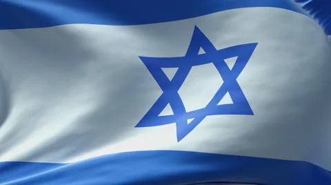 Israel flag waving seamless loop  4K Stock-Footage 49065579