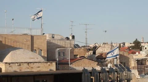 Israel Flags 스톡 동영상 10888160
