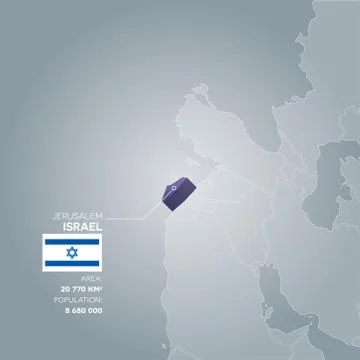 Israel information map. Stock Illustration