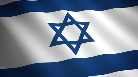 Israel looping flag waving in the wind Stock Footage 332099