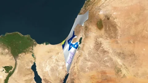 Israel map animation 4k 3d Stockbeeldmateriaal 328250733