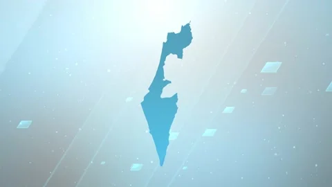 Israel Map Background 4K Stock Footage 197947733