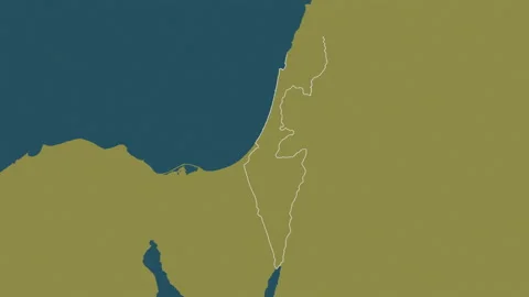 Israel map - drive. Regions. Pattern. Stock Footage 148452993