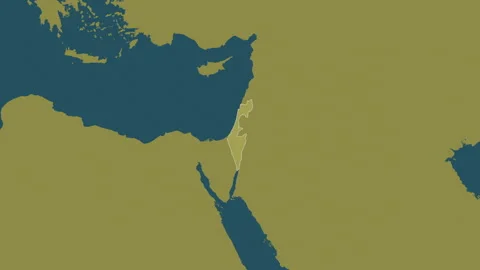 Israel map - extract. Border. Pattern. Stock Footage 148454639