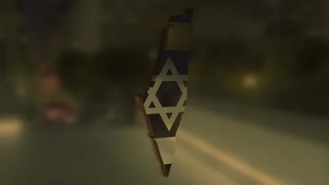 Israel Map Stock Footage 277641874