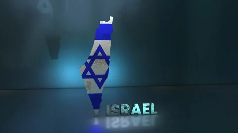 Israel Map Stock Footage 283079103