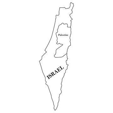 Israel map icon Stock Illustration