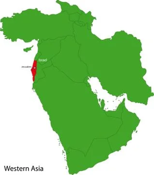 Israel map Stock Illustration