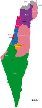 Israel map Stock Illustration