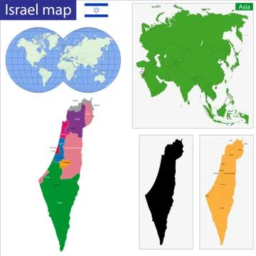 Israel map Stock Illustration