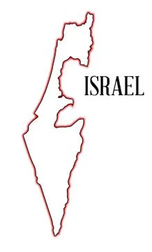 Israel Map Stock Illustration
